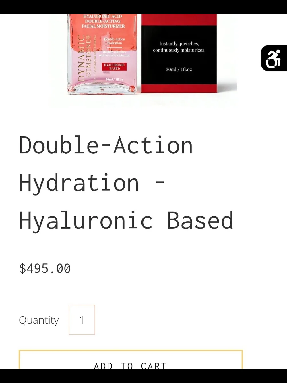 Dynamic Gemstone Double-Action Hydration Hyaluronic Facial Moisturizer-BRAND NEW